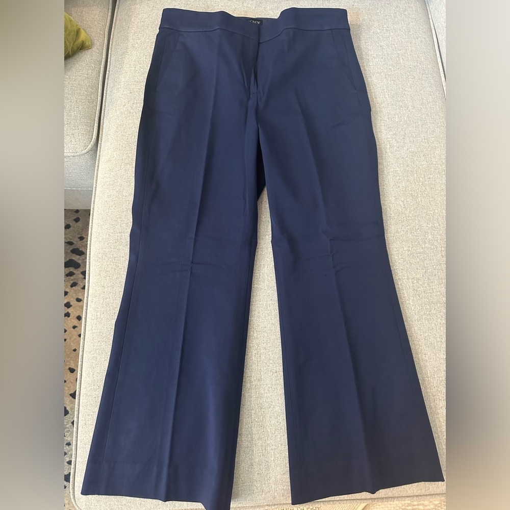 J. Crew Kelsey Cotton Flare Pants.  Brand new with tags. Great for work!!